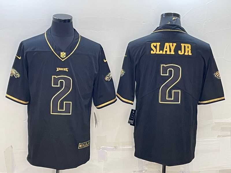 Men%27s Philadelphia Eagles #2 Darius Slay Jr Black Golden Edition Stitched NFL Nike Limited Jersey->pittsburgh steelers->NFL Jersey